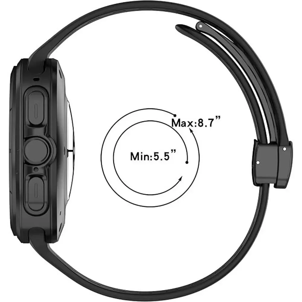 2PK Samsung Galaxy Watch 8 40/44mm & 8 Classic 46mm Silicone Band BLACK & BLUE